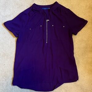 Apt. 9 Purple Casual Button Down Shirt with Modern Design